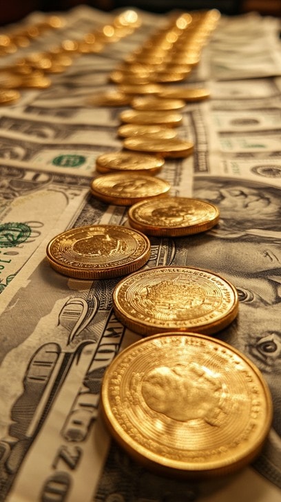 Gold coins collection